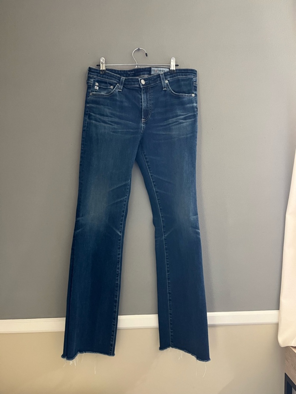 AG Adriano Goldschmied Dark Blue The Angel Bootcut Jeans Y2K